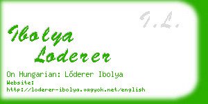 ibolya loderer business card