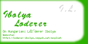 ibolya loderer business card